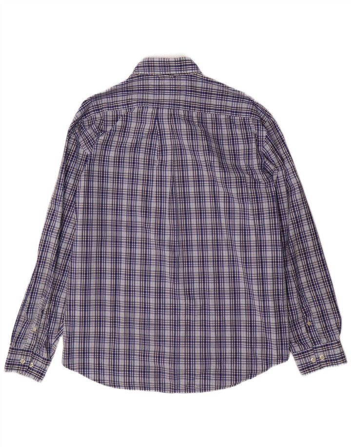 TOMMY HILFIGER Mens Shirt 2XL Blue Check Cotton