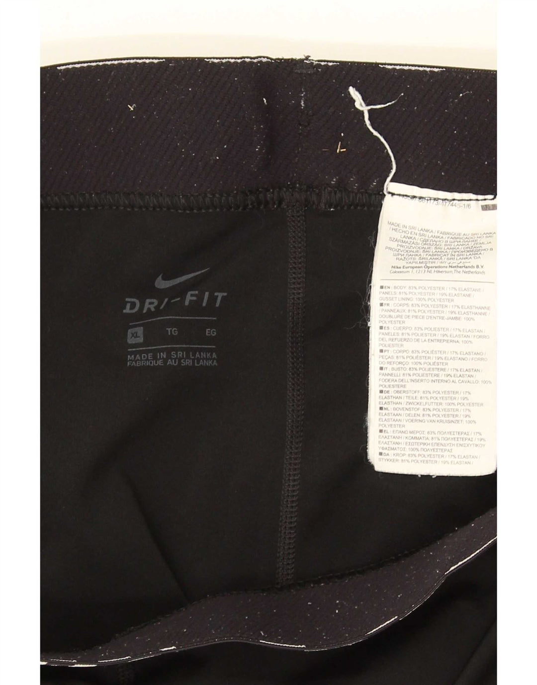 Nike Womens Dri Fit Capri Leggings UK 18 XL Black Polyester