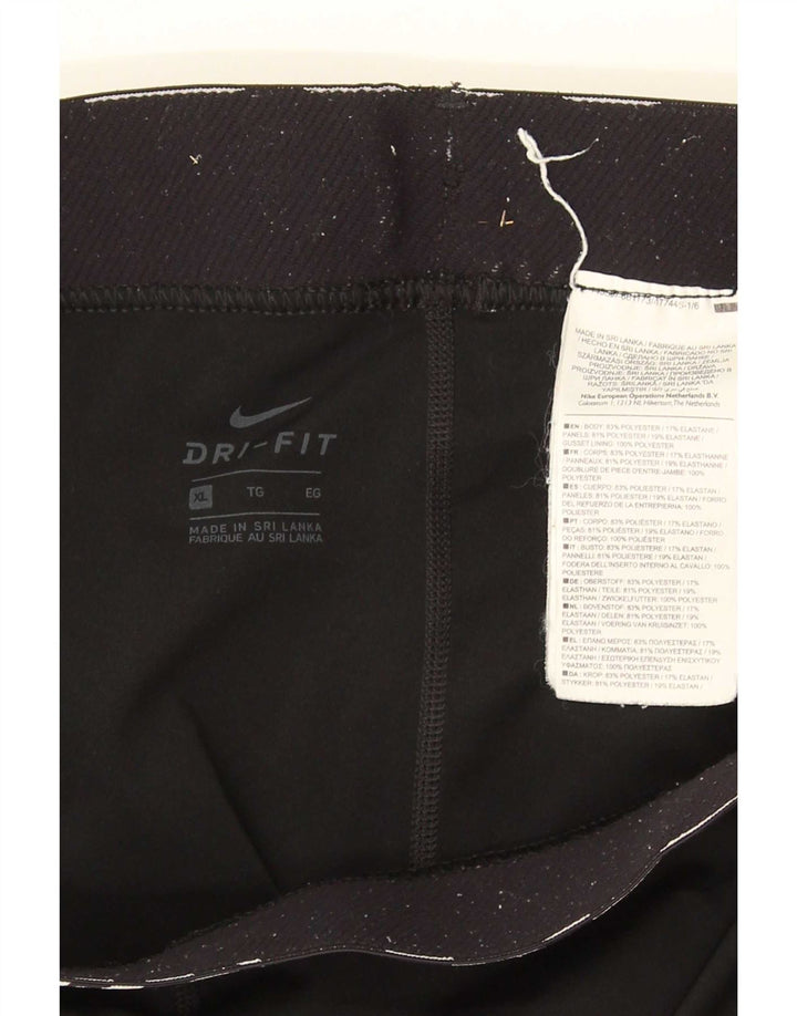 Nike Womens Dri Fit Capri Leggings UK 18 XL Black Polyester