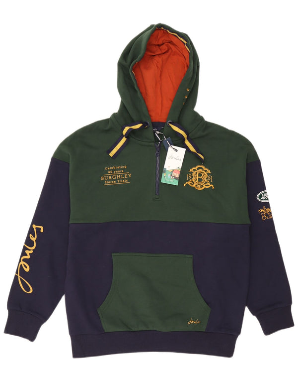 Joules Mens Burghley Horse Trails Graphic Hoodie Jumper Large Green