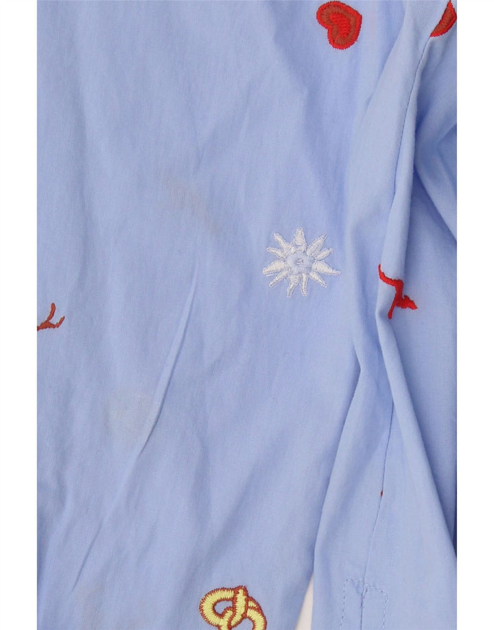 KANGAROOS Womens Abstract Pattern Shirt UK 16 Large Blue Vintage Kangaroos and Second-Hand Kangaroos from Messina Hembry 