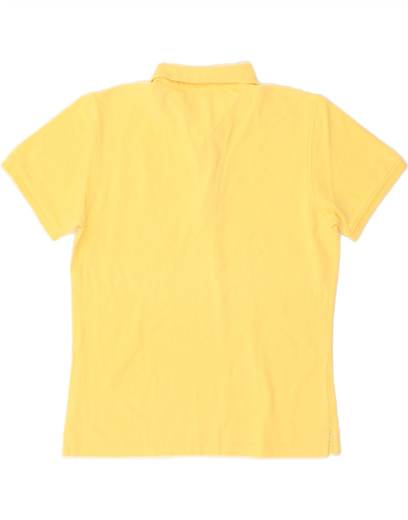 TOMMY HILFIGER Womens Polo Shirt UK 12 Medium Yellow Cotton | Vintage Tommy Hilfiger | Thrift | Second-Hand Tommy Hilfiger | Used Clothing | Messina Hembry 