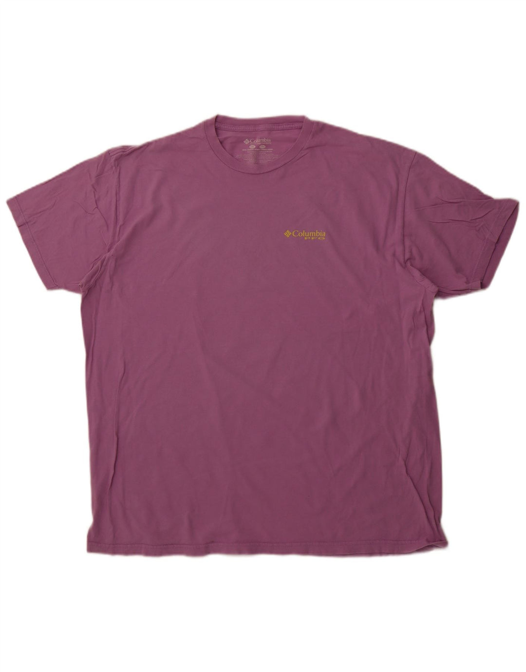 COLUMBIA Mens Graphic T-Shirt Top 2XL Purple Cotton