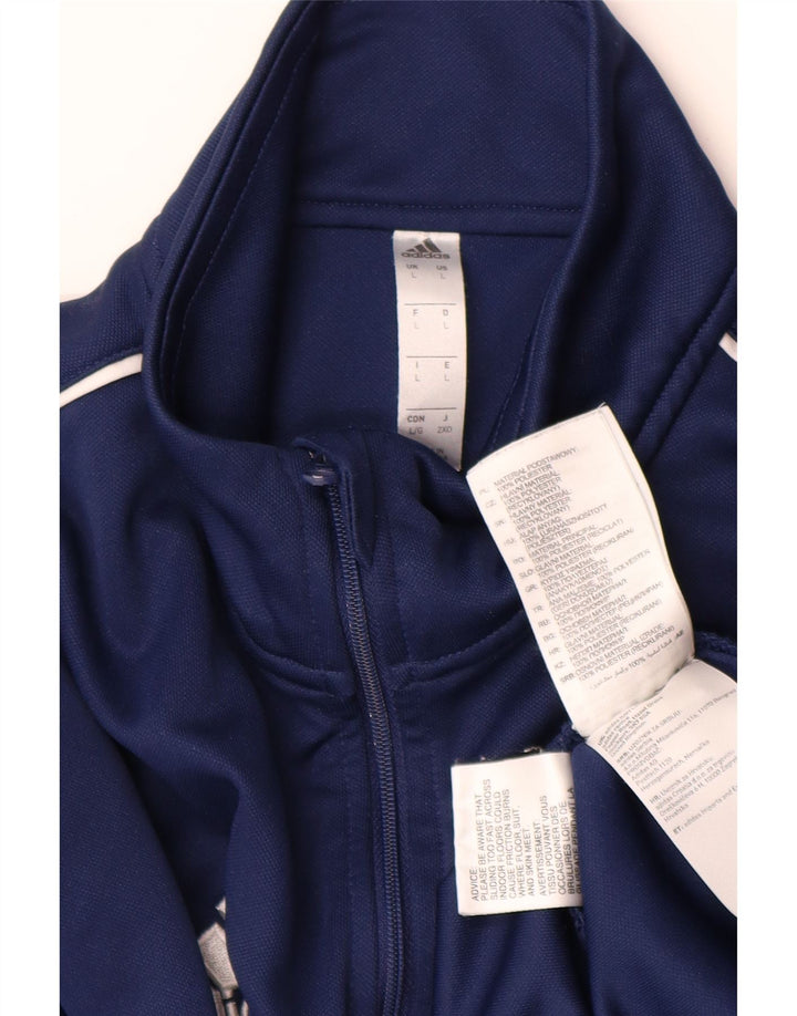 ADIDAS Mens Aeroready Zip Neck Pullover Tracksuit Top Large Navy Blue