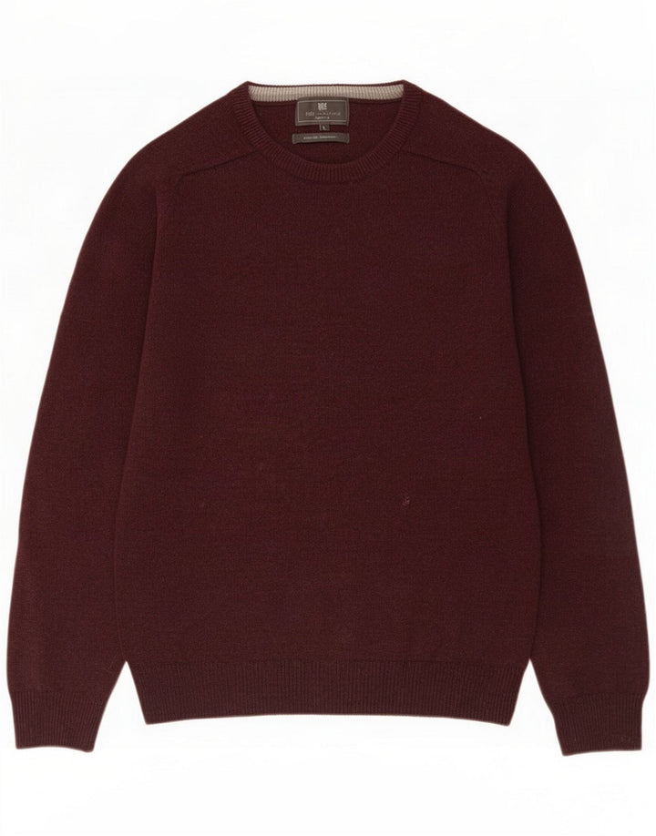 Marks & Spencer Mens Regular Fit Crew Neck Jumper Sweater Small Burgundy