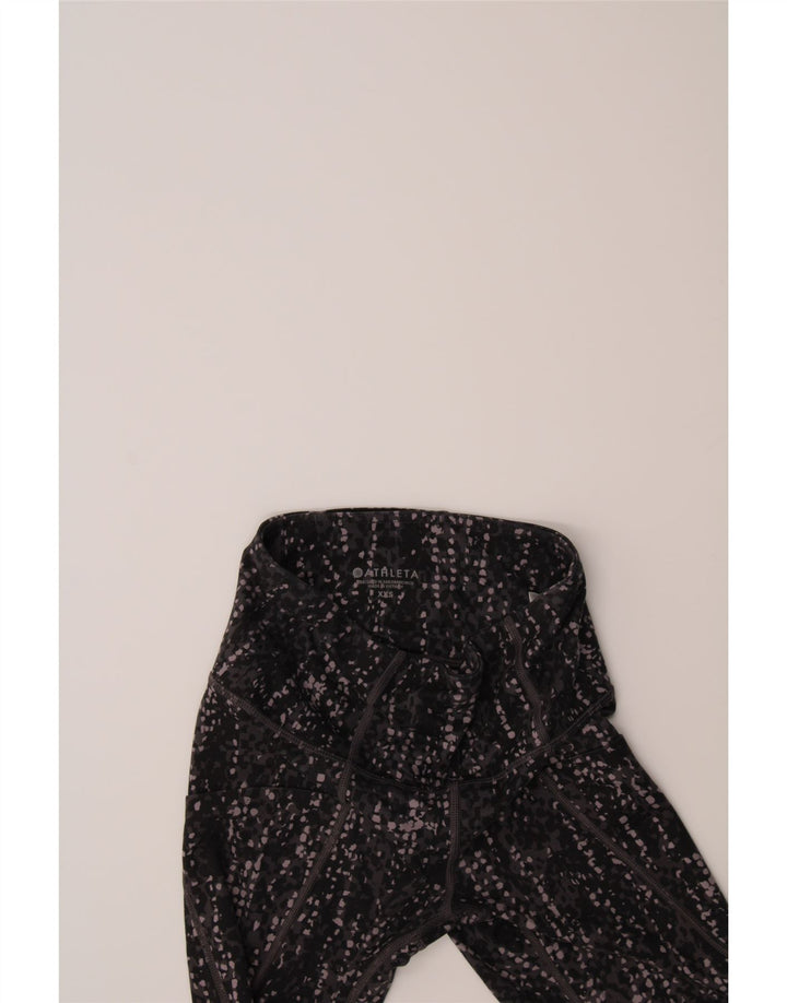 ATHLETA Womens Leggings UK 2 2XS  Grey Spotted Polyester Vintage Athleta and Second-Hand Athleta from Messina Hembry 