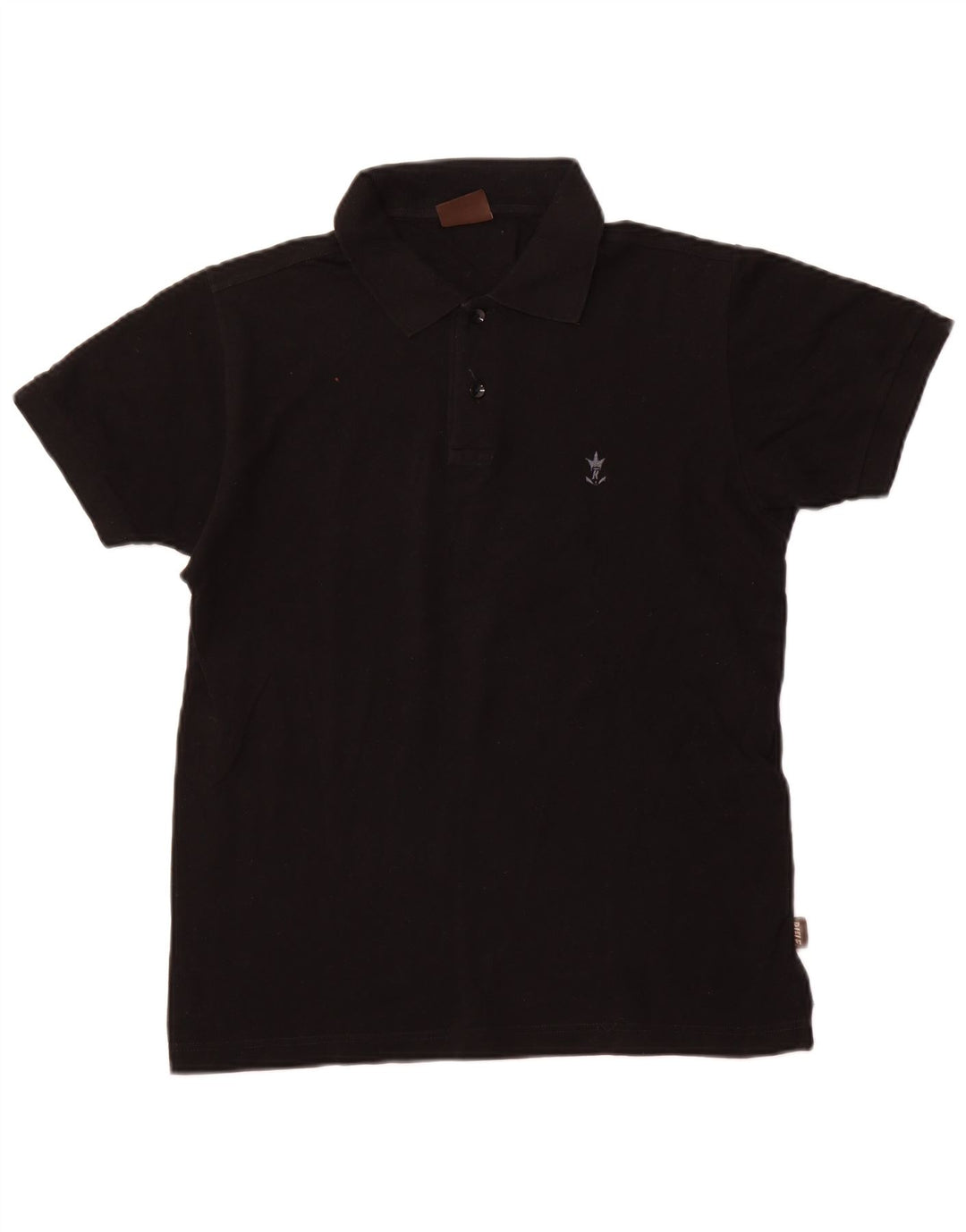 RIFLE Mens Polo Shirt Small Black Cotton
