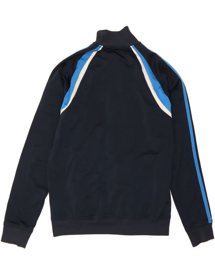 ADIDAS Boys Tracksuit Top Jacket 15-16 Years Navy Blue Colourblock Vintage Adidas and Second-Hand Adidas from Messina Hembry 