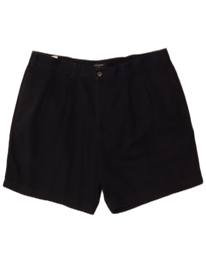 Dockers Mens Pegged Chino Shorts W38 XL  Navy Blue Cotton