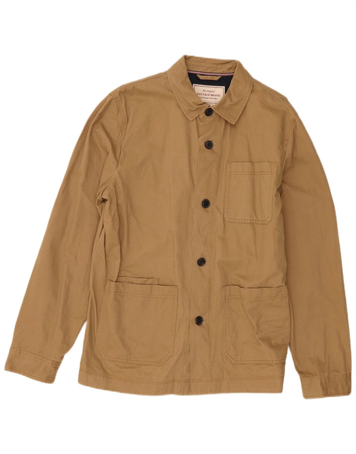 Fat Face Mens Utility Jacket UK 40 Large Beige Cotton