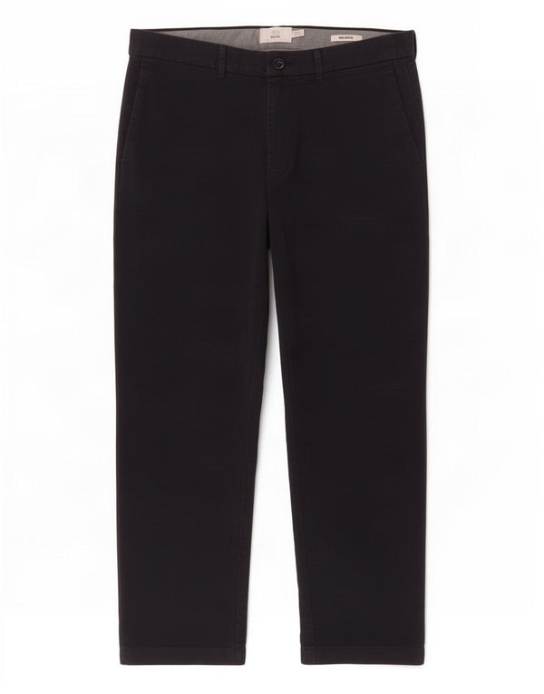 Marks & Spencer Mens Straight Suit Trousers W36 L31 Navy Blue Cotton
