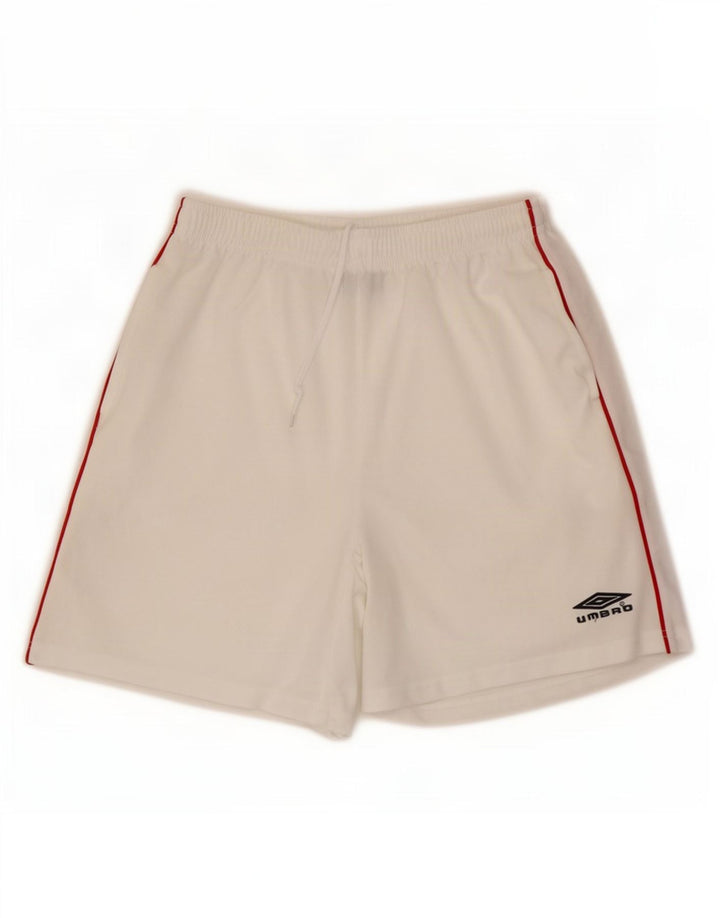 Umbro Mens Sport Shorts Medium White Polyester