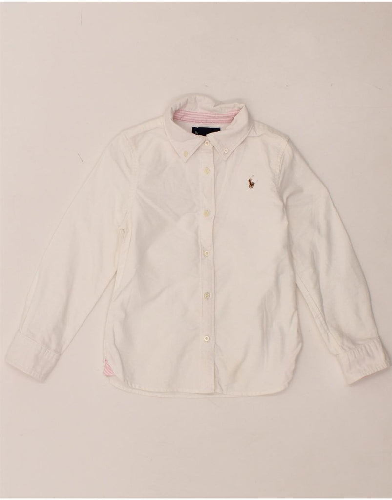 RALPH LAUREN Girls Shirt 5-6 Years White Cotton Vintage Ralph Lauren and Second-Hand Ralph Lauren from Messina Hembry 