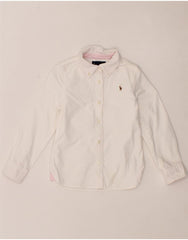 RALPH LAUREN Girls Shirt 5-6 Years White Cotton