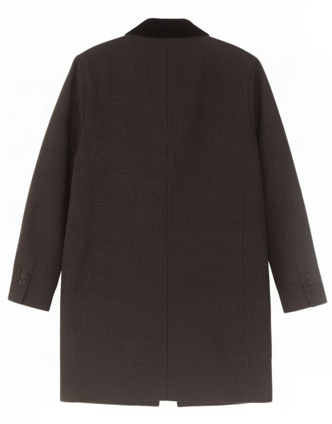 All Saints Mens Overcoat UK 36 Small Black Houndstooth Wool