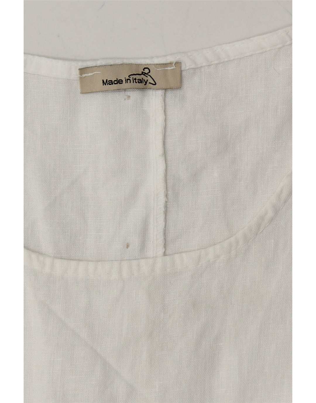VINTAGE Womens Sleeveless Blouse Top UK 14 Medium White Vintage Vintage and Second-Hand Vintage from Messina Hembry 