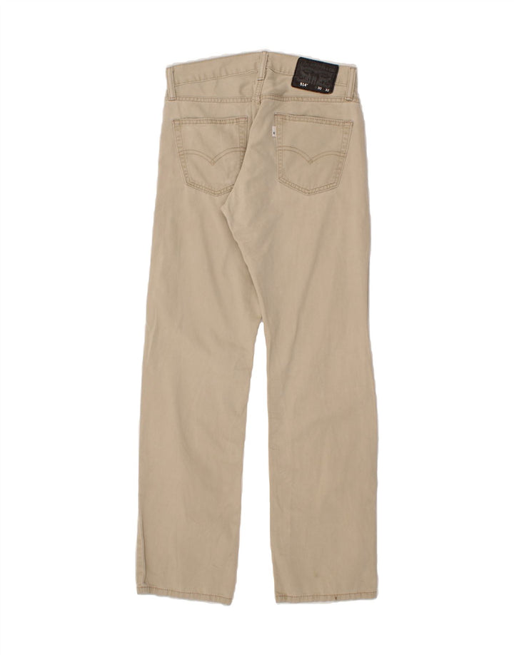 LEVI'S Mens 514 Straight Jeans W30 L32 Beige Cotton