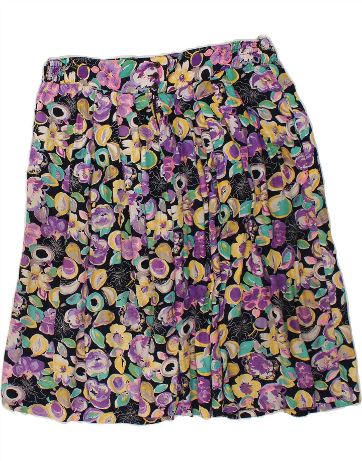 C&A Womens Pleated Skirt W38 XL  Multicoloured Floral Viscose Vintage C&A and Second-Hand C&A from Messina Hembry 