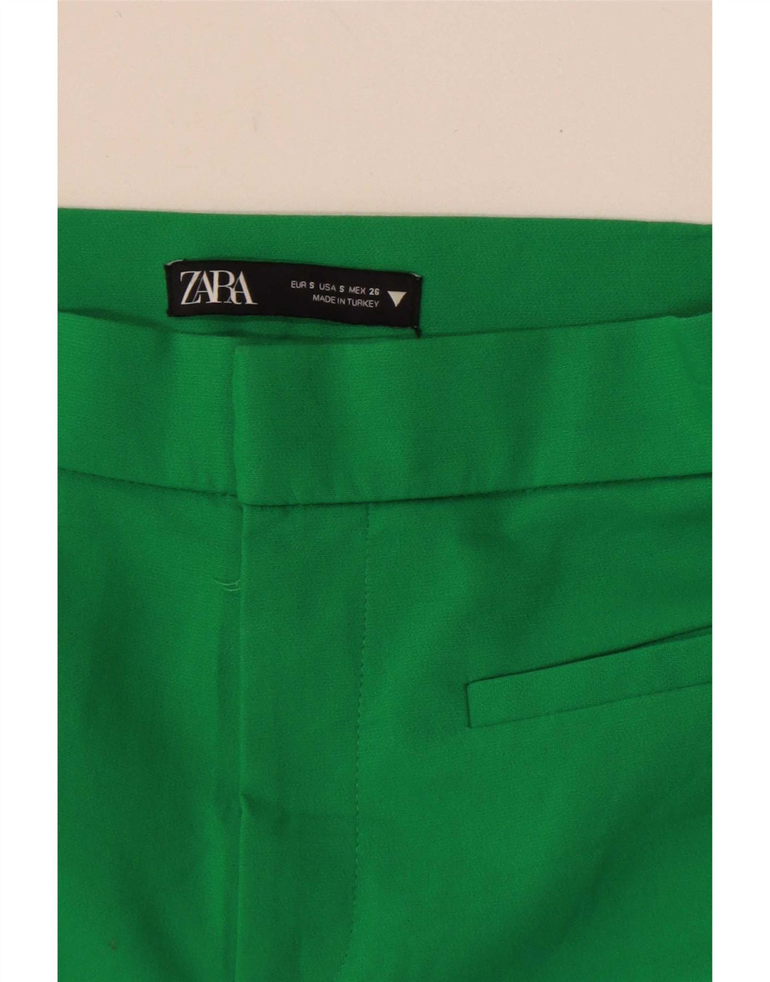 Zara Womens Capri Trousers Small W26 L22 Green