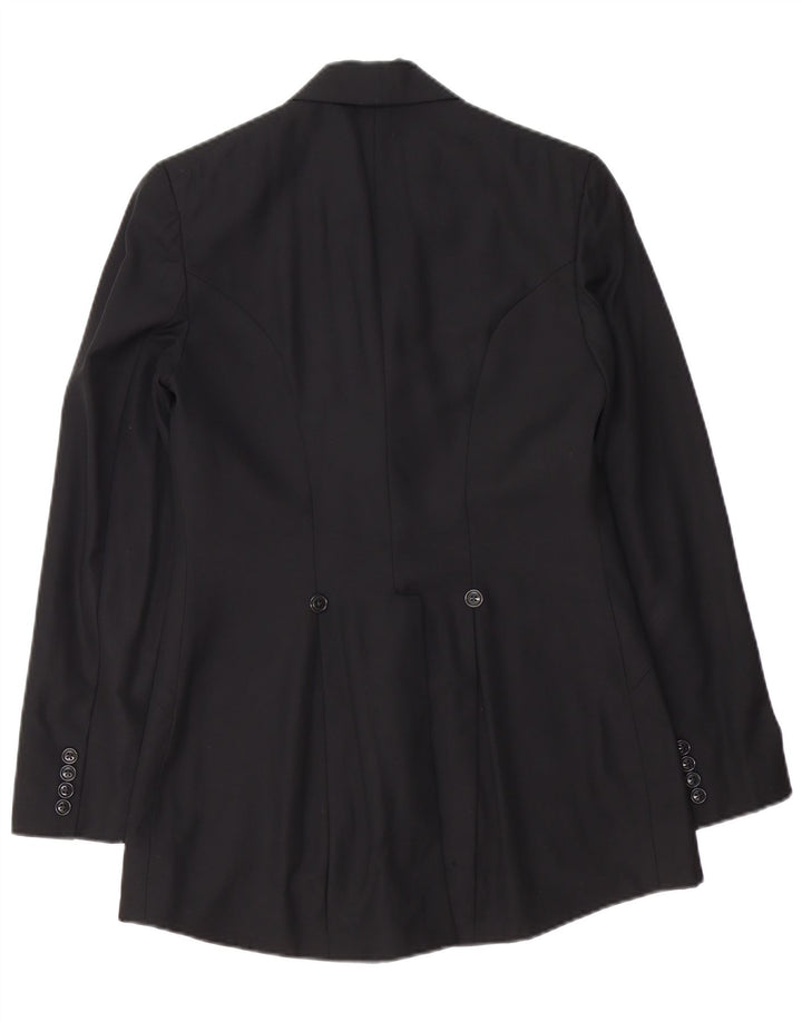Ralph Lauren Womens 1 Button Blazer Jacket US 8 Medium Black Wool