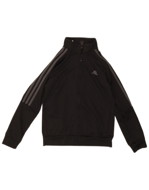 Adidas Boys Aeroready Tracksuit Top Jacket 9-10 Years Black Sports