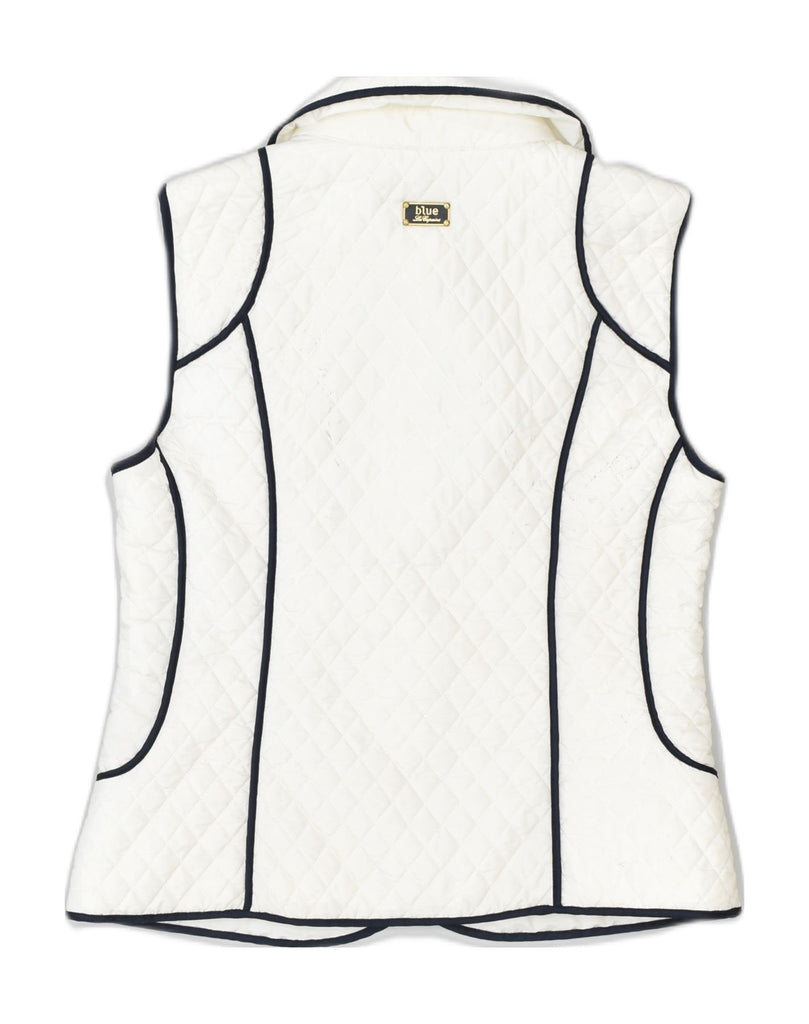 LES COPAINS Womens Quilted Gilet IT 44 Medium White | Vintage | Thrift | Second-Hand | Used Clothing | Messina Hembry 