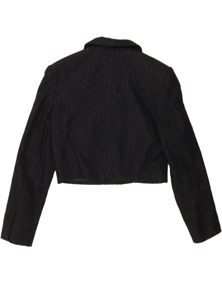 LE GROUP Womens Bolero Jacket IT 44 Medium Black Polyester Vintage Le Group and Second-Hand Le Group from Messina Hembry 