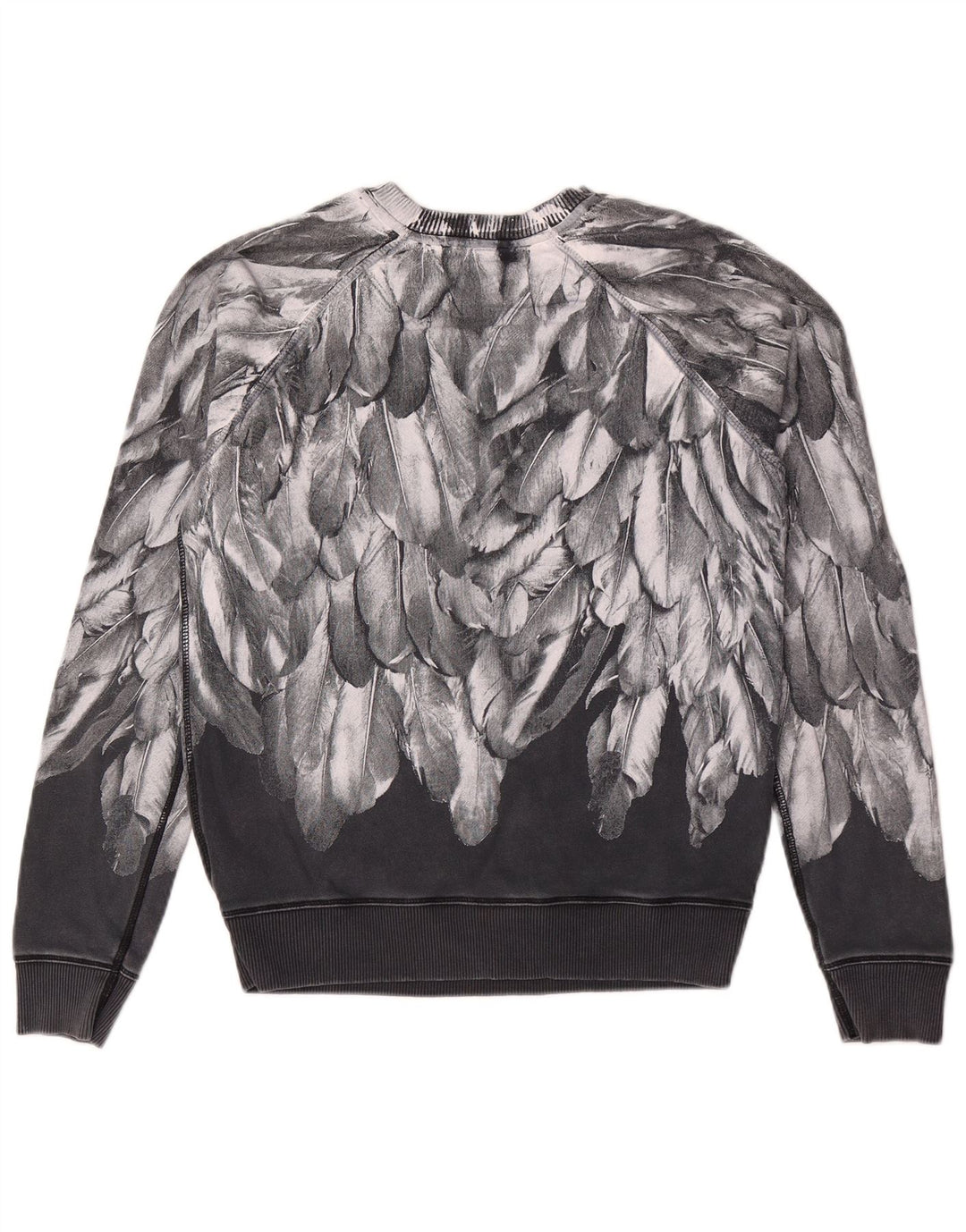 Diesel Mens Graphic Sweatshirt Jumper Small Black Cotton