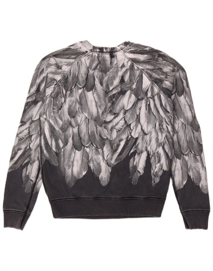 Diesel Mens Graphic Sweatshirt Jumper Small Black Cotton