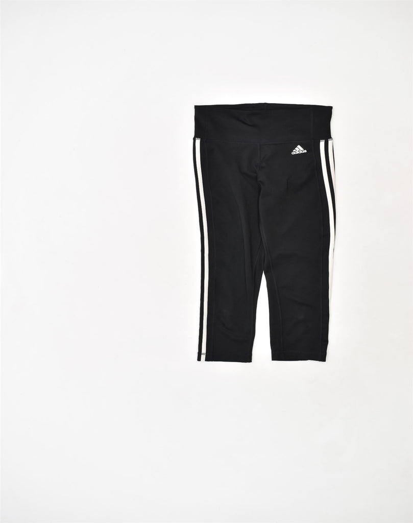 ADIDAS Womens Climalite Capri Tracksuit Trousers UK 8/10 Small Black | Vintage | Thrift | Second-Hand | Used Clothing | Messina Hembry 