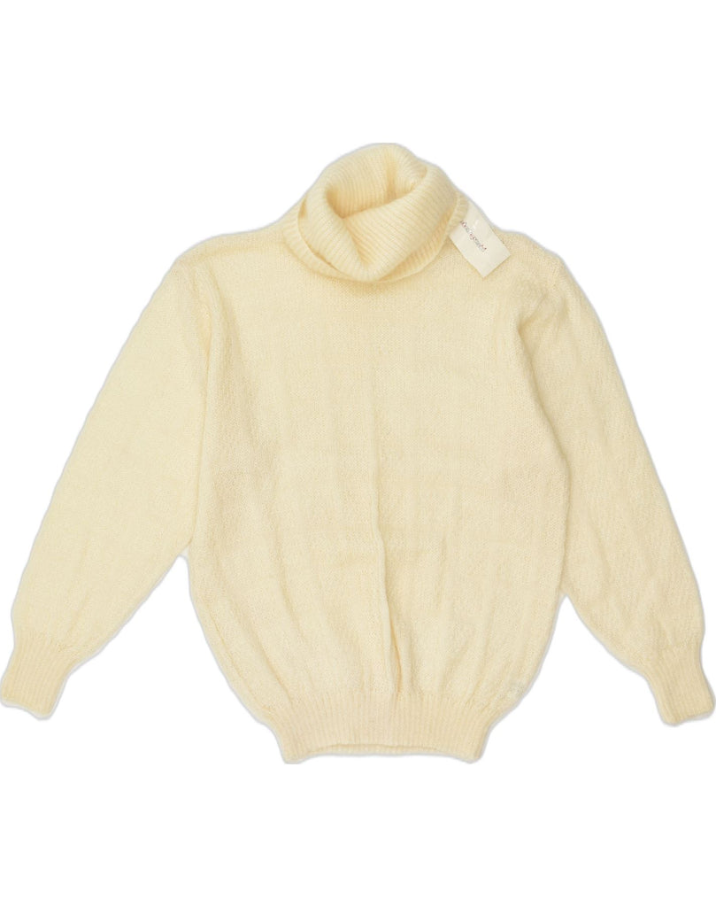 ROBERTA PUCCINI Womens Roll Neck Jumper Sweater IT 46 Large Off White | Vintage Roberta Puccini | Thrift | Second-Hand Roberta Puccini | Used Clothing | Messina Hembry 