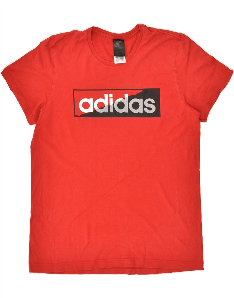 ADIDAS Mens Graphic T-Shirt Top Medium Red Cotton | Vintage Adidas | Thrift | Second-Hand Adidas | Used Clothing | Messina Hembry 