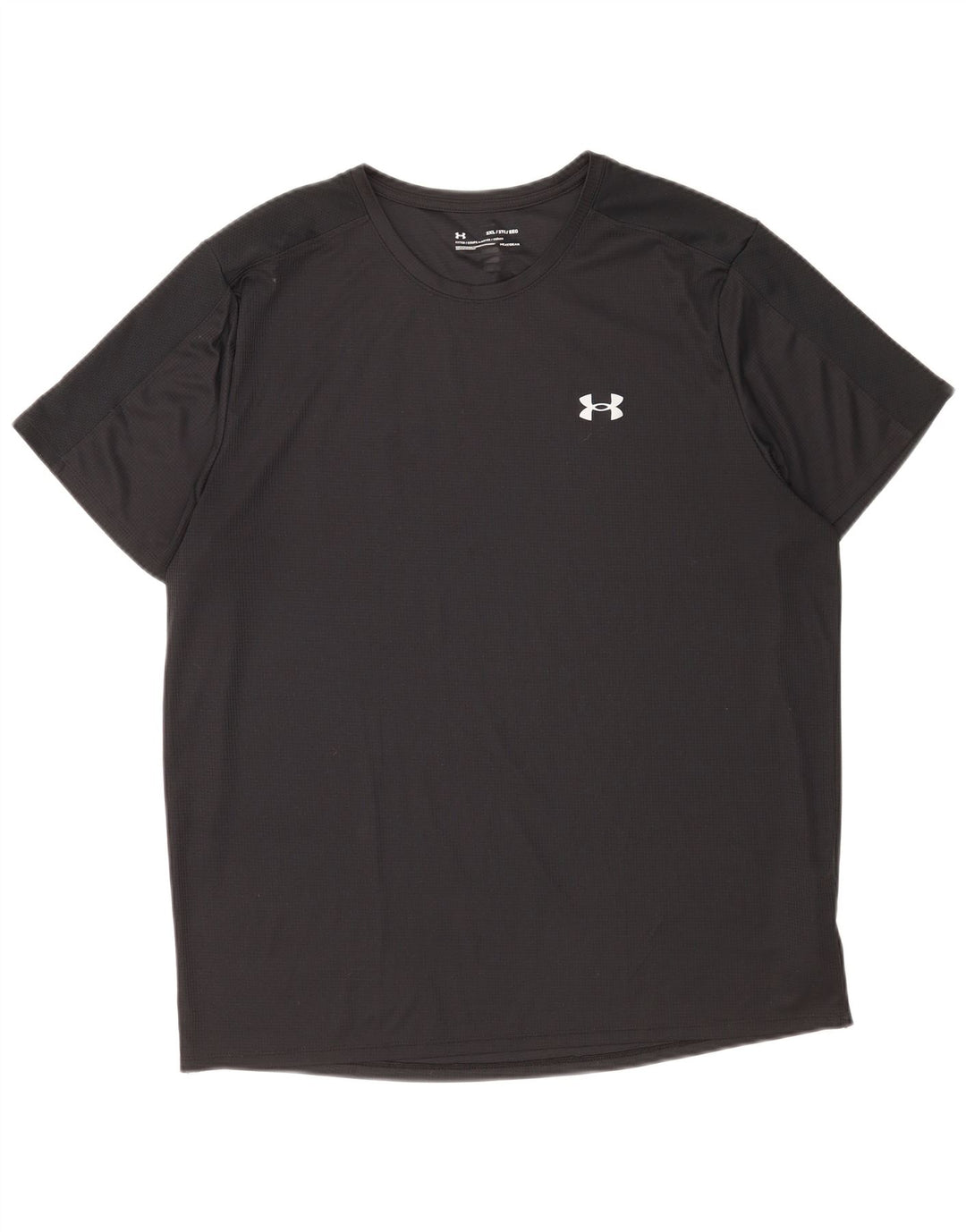 Under Armour Mens Heat Gear T-Shirt Top 2XL Black Polyester