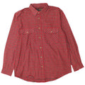 Crown Mens Flannel Shirt Size 43 Large Red Check Cotton