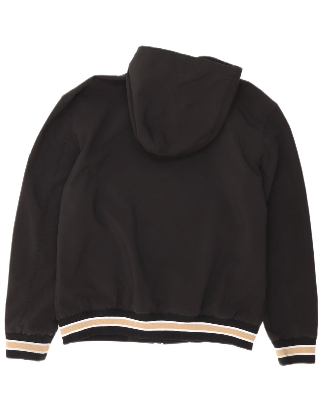 Hugo Boss Boys Hooded Bomber Jacket 13-14 Years Small Black Striped