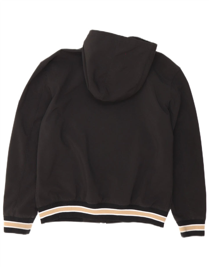 Hugo Boss Boys Hooded Bomber Jacket 13-14 Years Small Black Striped