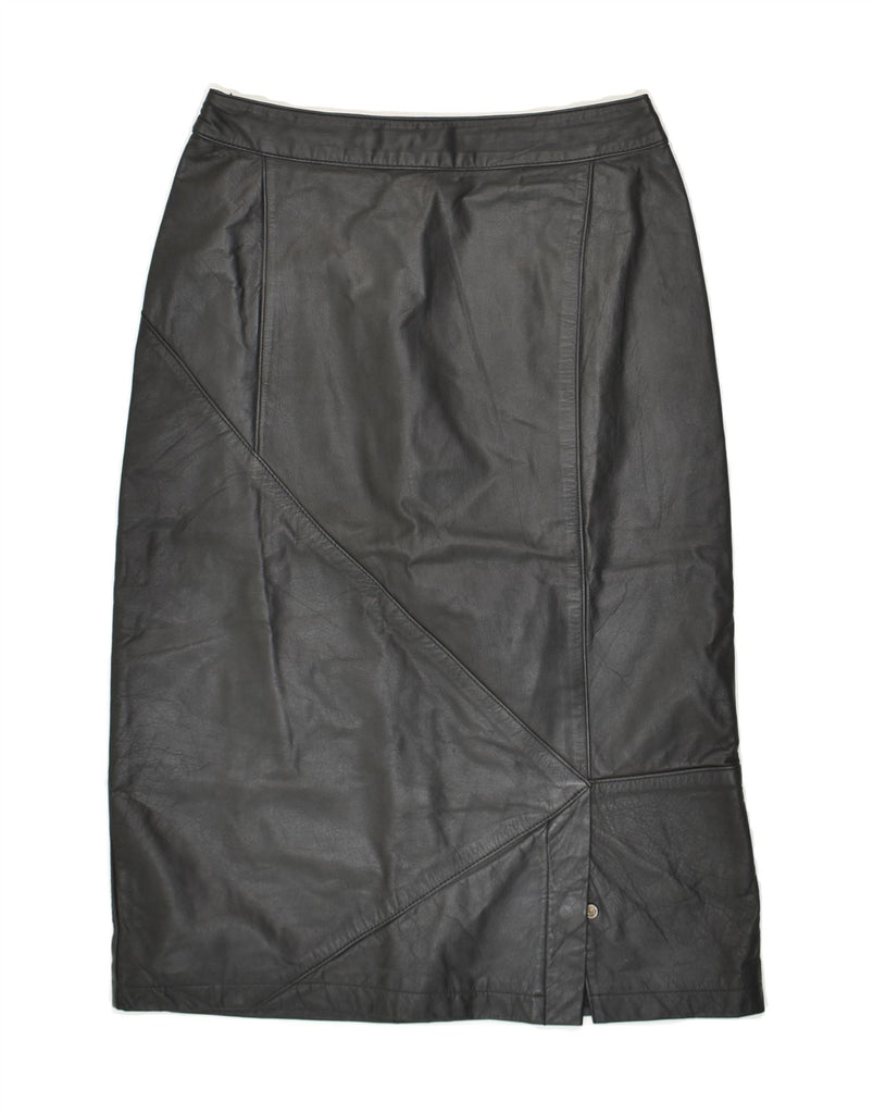 CANDA Womens Leather Skirt EU 36 Small W25 Black Leather | Vintage Canda | Thrift | Second-Hand Canda | Used Clothing | Messina Hembry 