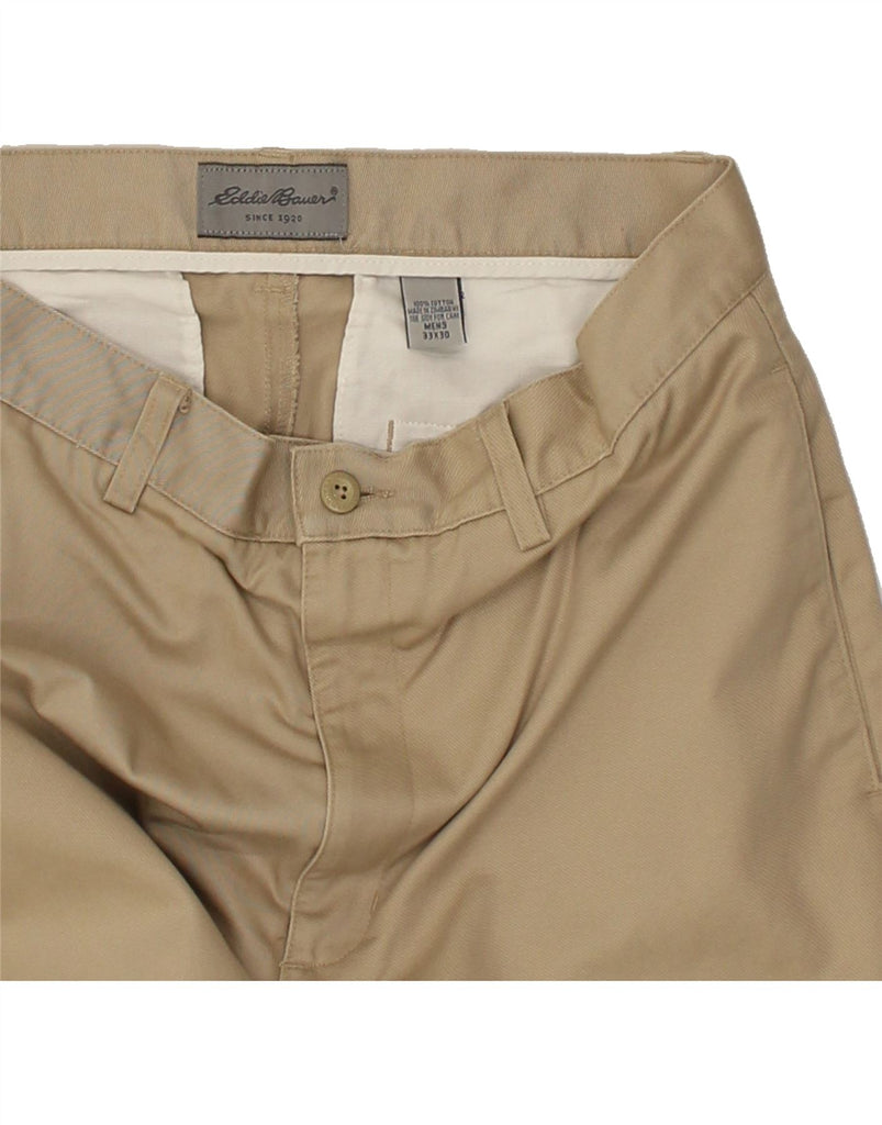 EDDIE BAUER Mens Straight Chino Trousers W33 L30  Brown Cotton | Vintage Eddie Bauer | Thrift | Second-Hand Eddie Bauer | Used Clothing | Messina Hembry 