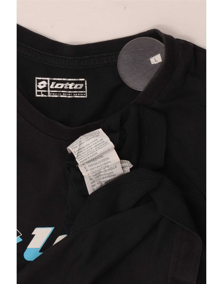 Lotto Mens Graphic Vest Top Large Black Cotton