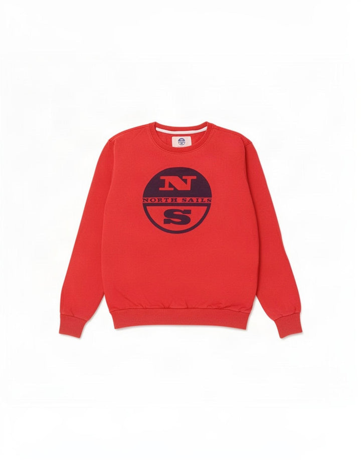 North Sails Mens Graphic Sweatshirt Jumper Large Red Cotton
