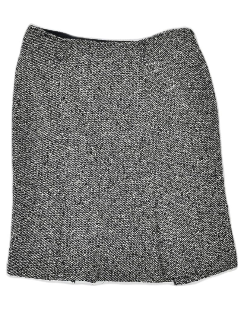 LUISA SPAGNOLI Womens Straight Skirt IT 44 Medium W30 Grey Flecked Cotton | Vintage | Thrift | Second-Hand | Used Clothing | Messina Hembry 