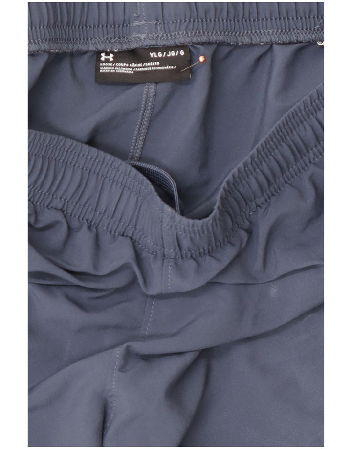 UNDER ARMOUR Boys Graphic Sport Shorts 11-12 Years Large  Blue Polyester