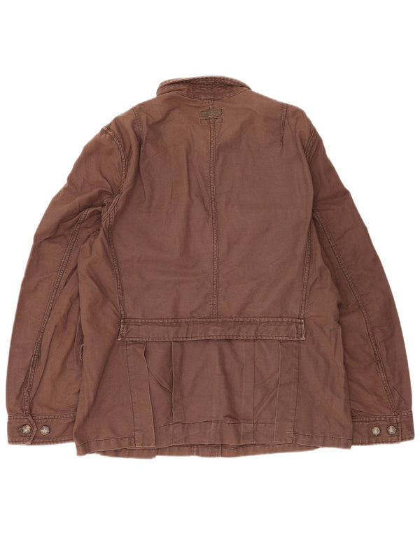 Marlboro Classics Womens Reversible Utility Jacket EU 50 3XL Brown Cotton