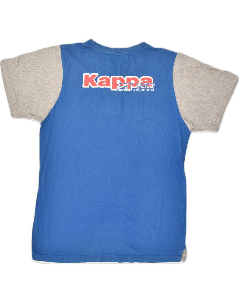 KAPPA Mens Graphic T-Shirt Top Large Blue Colourblock | Vintage Kappa | Thrift | Second-Hand Kappa | Used Clothing | Messina Hembry 