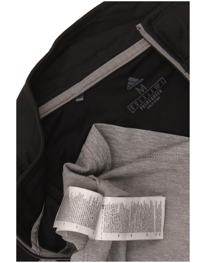 ADIDAS Mens Zip Neck Pullover Tracksuit Top Medium Grey Colourblock