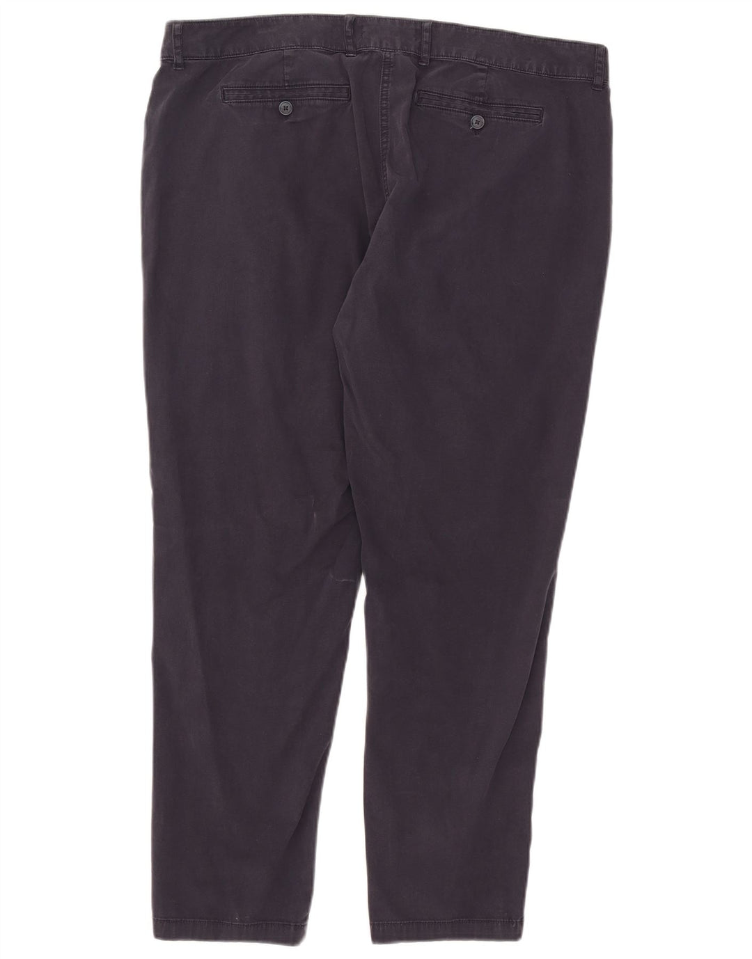 Marks & Spencer Womens Straight Chino Trousers W38 L28 Navy Blue