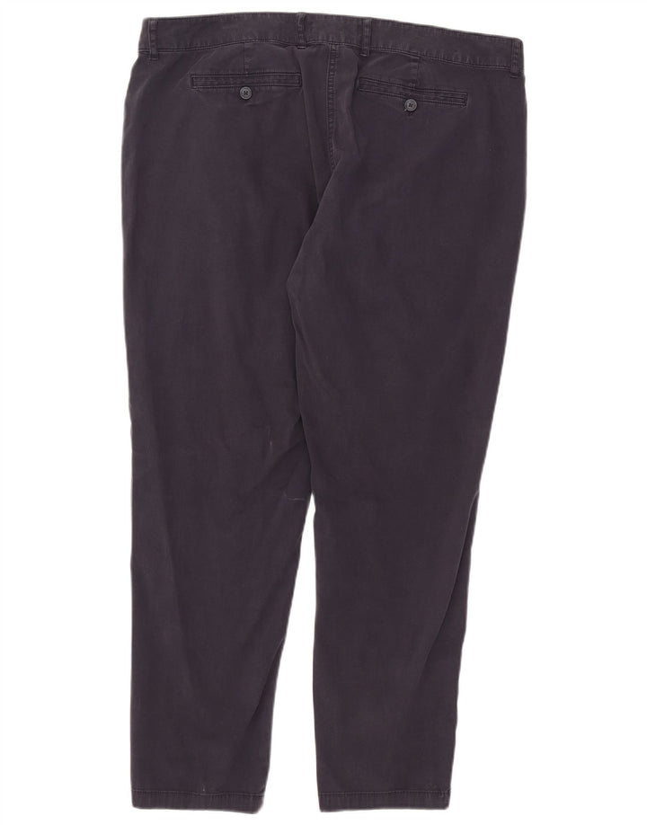 Marks & Spencer Womens Straight Chino Trousers W38 L28 Navy Blue