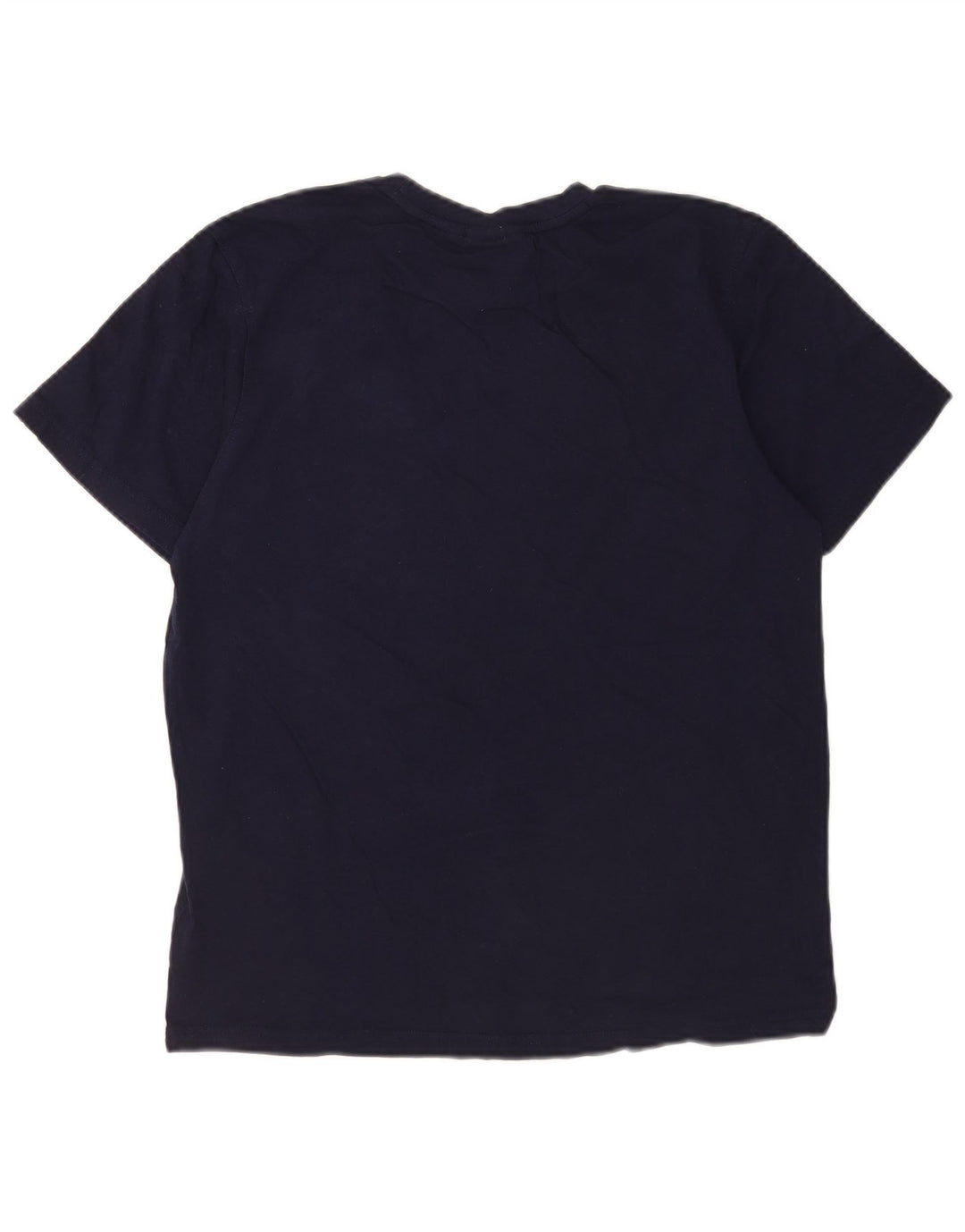 Fila Mens Graphic T-Shirt Top Medium Navy Blue Colourblock Cotton