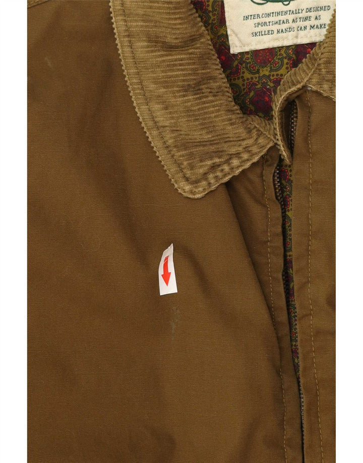 Vintage Mens Utility Jacket UK 40 Large Brown Cotton