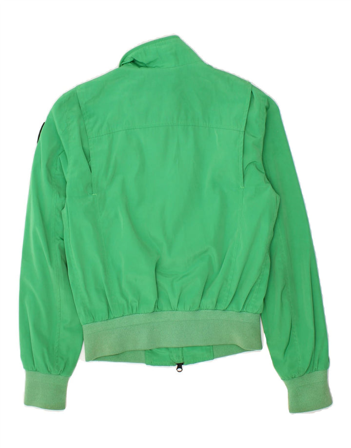 BLAUER Mens Graphic Bomber Jacket UK 36 Small Green Polyester Vintage Blauer and Second-Hand Blauer from Messina Hembry 